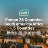 eSIM in 36 European countries + 5 South American and African countries